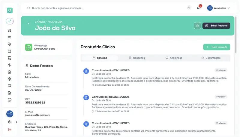 Dent.IA — Prontuário clínico